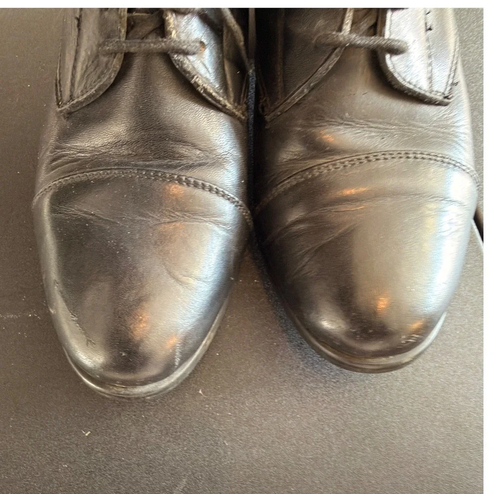 Ariat English‎ Black Leather Riding Boots Lace Up Western Equestrian Size 6.5